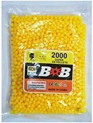 6 MM Plastic BB Bullets for Toy Guns & Air Gun |Pack of 400 Pcs | Yellow Colour