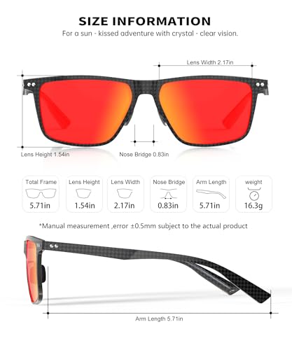 Image of ANYLUV Mens Sunglasses Polarized Upgraded Carbon Fiber Temple Sun Glasses Fashion Driving with UV Protection