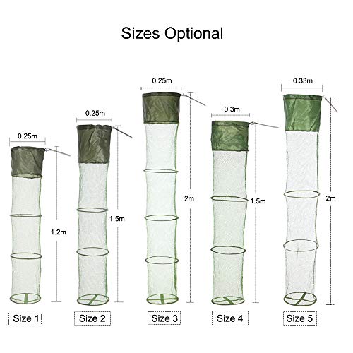 Rede de pesca, Andoer Rede de pesca portátil dobrável Gaiola Armadilha de pesca Cesta de pesca para