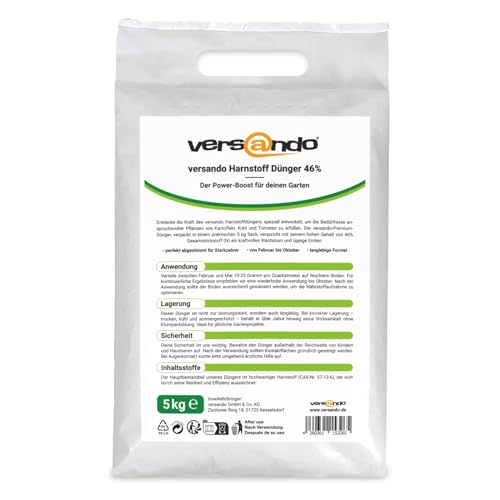 versando 5kg de abono de urea UREA 46% de nitrógeno para Aprox. 200m² para Todos los Cultivos de jardín de febrero a...