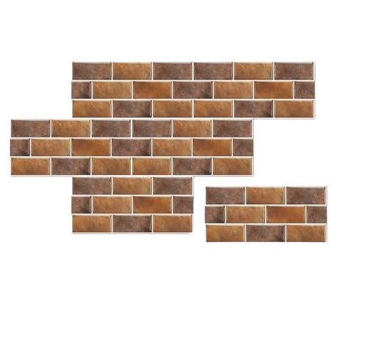 Carreaux de céramique vintage autocollants PVC imperméables marron clair