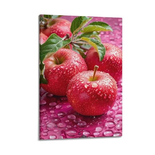 Poster fruits pommes rouges déco cuisine affiche suspendre 20x30 cm