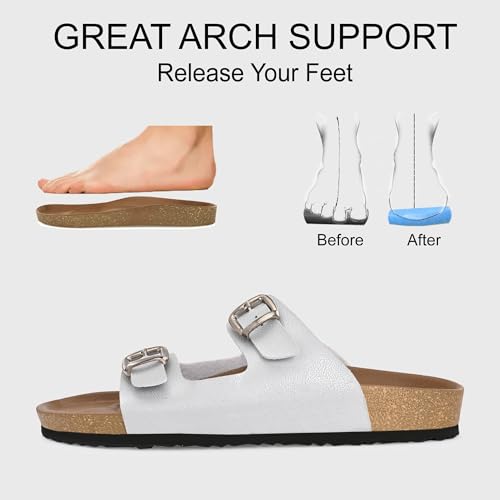 Image of Centrino Women's Berkin-Style Slip-On Sandals | Open Toe Design | Soft PU Footbed | Lightweight & Comfortable | Arch Support | On-Grip Sole | Casual Outdoor Wear (9226)