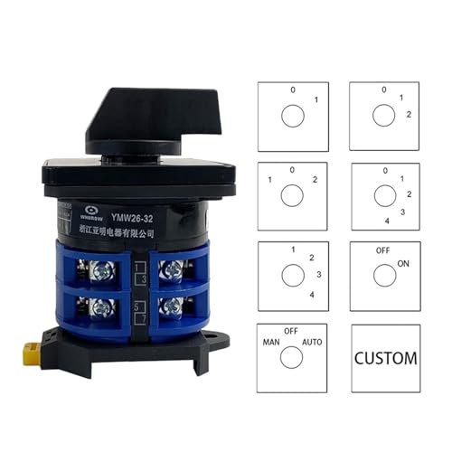 Sélecteur de commande de circuit LW26-32/2 pour commuter deux pôles sur rail - 3
