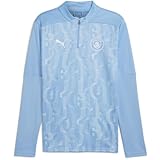 PUMA Manchester City Pre-Match 1/4 Zip Top - Team Light Blue - Size: L