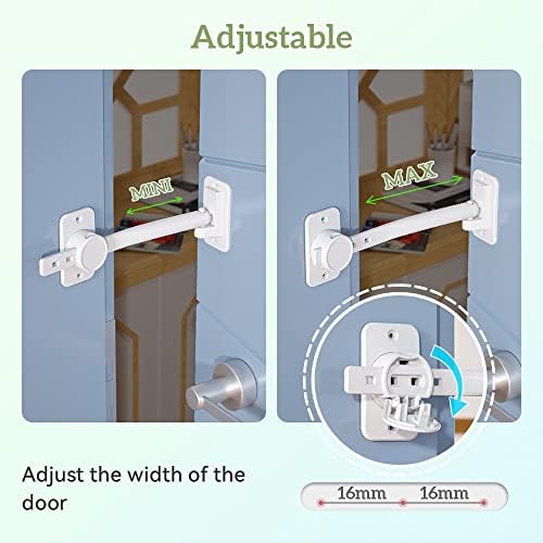 SAFELON 1Pcs/Packages Baby Safety Door Finger Pinch Guard, Door Lock & Door Stopper for Kids & Pets, Convenient Cats Entry, Adjustable Door Latch for Dogs No More Pet Gates