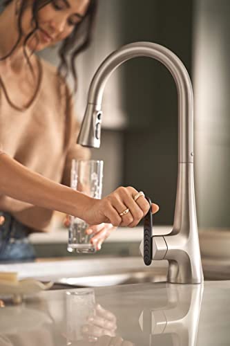Moen S7235Evsrs Sinema Smart Touchless Pull Down Sprayer Kitchen Faucet With Voice Control And Power Boost, Spot Resist Stainless #TOP3