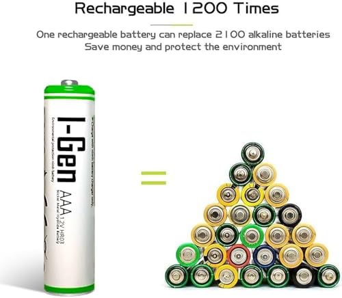 I-Gen B136 16 Adet AAA 900 mAh Şarj Edilebilir İnce Kalem Pil 1.2V Ni-MH Şarjlı Pil - Görsel 6