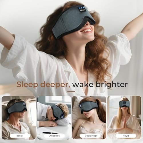 BeMyLady Bluetooth 5.4 Sleep Mask w/ Built-In Headphones & 14H Battery (2 Colors) - image 7