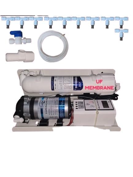 HORGAN Mist Cooling Fogger Kit with 10 Nozzles | High Pressure Water Spray System for Garden, Terrace, Greenhouse & Poultry | Outdoor Cooling & Humidifier Fogger Kits-image-35