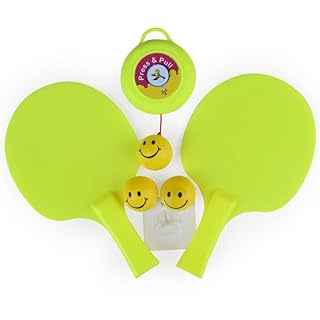 Curio Craze® Indoor Hanging Table Tennis Set for Kids, 2 Racket & 3 Ball