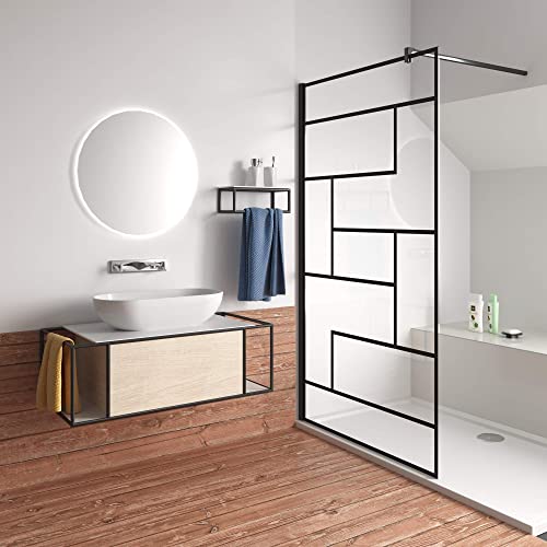 Mampara Ducha 70 X 70 Negra Marca AICA SANITARIOS