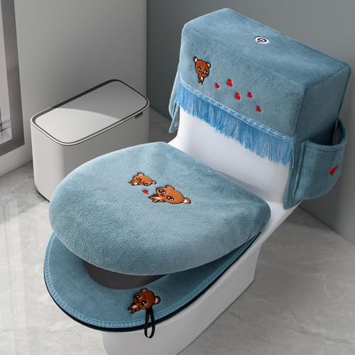 Tapa de inodoro universal de 3 piezas suave para el baño de casa 4