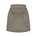 AKTCVVJ Jeans Shorts for Women Button Elastic Waist Short Jeans Lightweight Outdoor Short Pants Summer Vacation Shorts Khaki