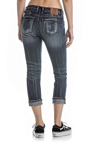 Rock Revival - Womens Vintage Blue Capri Jeans, Size: 25, Color: Denim #TOP2