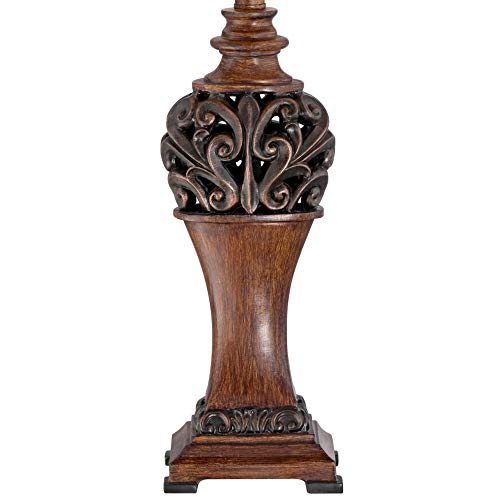Set de 2 lámparas de mesa tradicionales rojas y bronce 30" miniatura 2