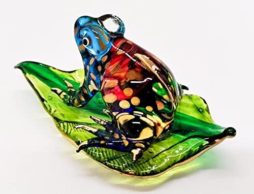 DANUSORNGEANG Hand-Blown Glass Frog Figurine - Miniature Rainforest Animal, Thai Artisan Made, Multicolor - View #10