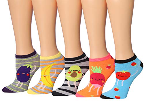 Tipi Toe Feminino 20 Pares Colorido Modelado Corte Baixo/Sem Mostrar Meias Wl37-Ab 9-11 Fast Food E