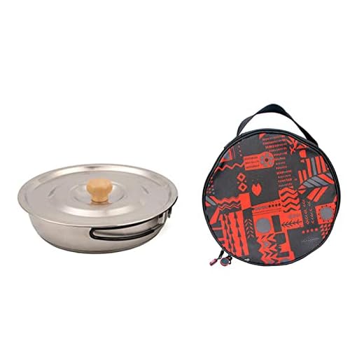 Jiakalamo Stekpanna i rostfritt stål, kastrull, rostfri panna universal med förvaringspåse grill hållbart vikbart handtag, hushållstillbehör (8,9 x 2,2 tum)