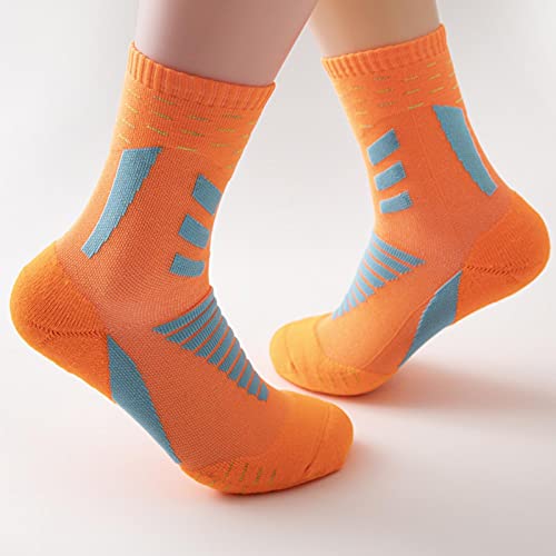 Meias de basquete para meninos jovens – Meias masculinas respiráveis – Meias grossas com controle de