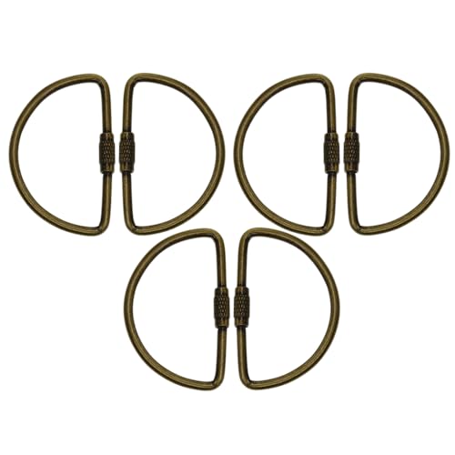 YIXANNX 6 piezas en forma de U llavero anillo bloqueo Clip llaveros gabinete llavero al aire libre Camping llaves organizador para mochila