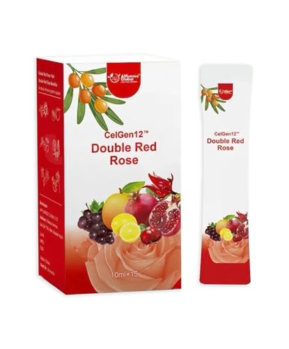 Affluence Global CelGen12 Double Red Rose Natural Immune Support Supplement, Mixed Fruit Blend, 15 Sachets, 10ml