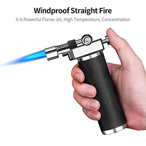 Encendedor a gas recargable ajustable con llama potente miniatura 3