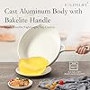 ESLITE LIFE Frying Pans Set with Lids Nonstick Skillets Set Egg Omelette Pans, Healthy Ceramic Coating Cookware Chef's Pan, Compatible with All Stovetops, PFOA Free (White,7-Piece) #4