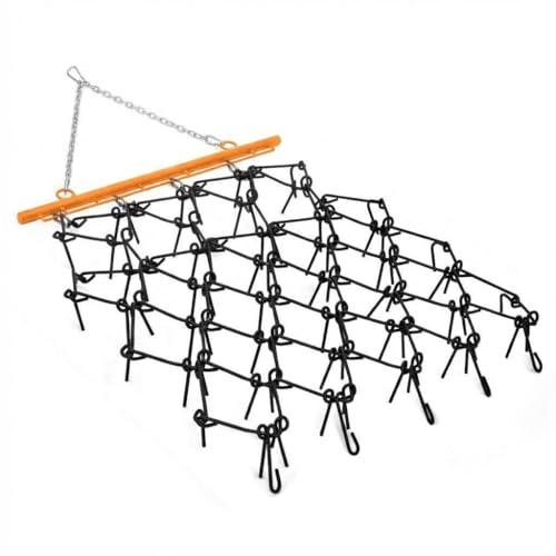 Garvee Garvee Heavy Duty 4 ft x 5.6 ft Chain Drag Harrow 3/8" Tines Compatible with Tractors ATV UTV Lawn Tractor Attachments for Leveling, Grading, Breaking Up Soil, Garden Towing, Field, Yard, Fa