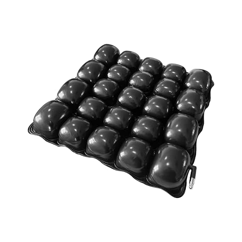 Air Inflatable Mosaic Wheelchair Seat Cushion, for Reducing Skin and Tissue Pressure and Preventing Pressure Sores, Tailbone Pain Relief, Also for Car, Office, Home, Includes Pump, Cover, 17x17 Inch