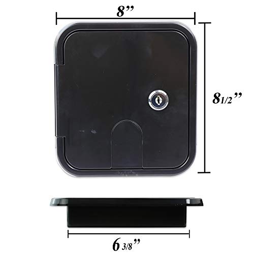 Rv Camper Trailer Motorhome Power Cord Hatch Electrical Access Door (Black-1801Lb) #TOP1