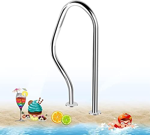 LXLCFHTD プールレール スイミングプール手すり プール手すり 304ステンレススチールプールハンドレール スイミングプール階段レール 厚みのあるプール水中手すり