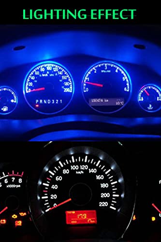 T5 Led Bulbs Dashboard Light Blue T5 74 2721 37 Wedge Led Bulb with PC74 Twist Sockets Replacement Dash Dashboard Lights Instrument Panel Cluster LEDS Lamps, 30PCS bulbs with 10PCS Sockets