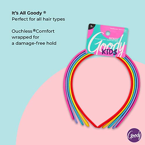 Goody Faixas de cabelo preenchidas com glitter para meninas, 5 unidades (pacote com 1), Bandanas sor
