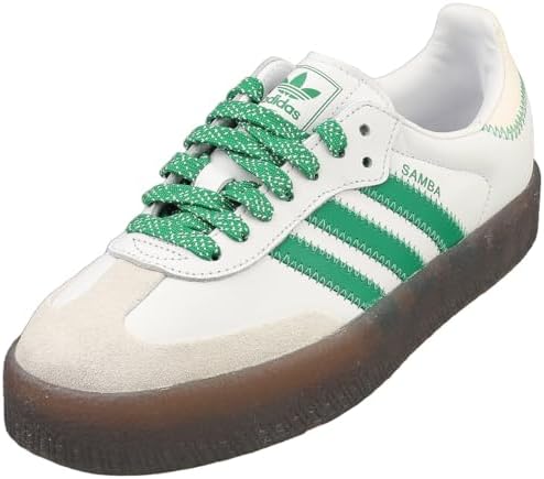 adidas Sambae Womens Sneakers, Cloud White/Green/Off White, Size ...