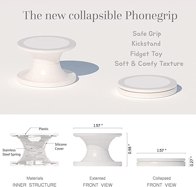 Collapsible Phone Bracket 360°Rotary Grips for Phones & Tablets(3 Pack) - Sunflower Marble Glitters - Image 7