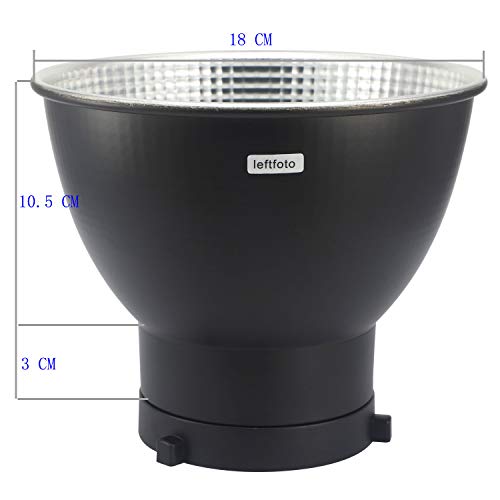 Image of LEFTFOTO 7inch / 18cm Standard Reflector Diffuser Lamp Shade Dish for Bowens Mount Studio Light Strobe Flash