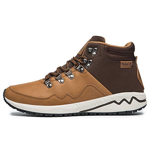 Men’s Hiking Ankle Boots Lightweight Casual Fashion sneaker(10.5,Brown) - Thumbnail 2