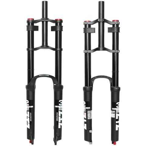 ZTZ 26/27.5/29 inch Mountain Bike Air Suspension Fork,Rebound Adjustment,180mm Travel,QR 9x100mm, 1-1/8 Straight Steerer, Ultralight Double Shoulder Design Front Fork for XC/AM MTB (Black, 29 inch) Cover