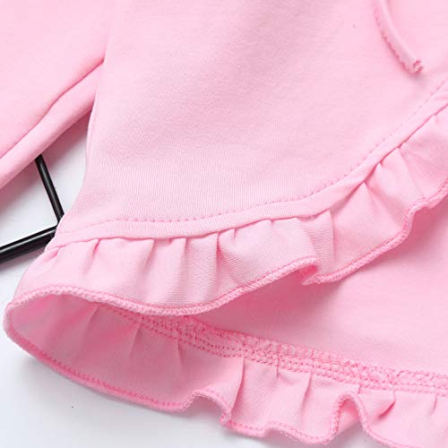 Yeahdor Kids Girls Classic Ballet Wrap Tops Knit Long Sleeve Bolero Cardigan Children Gymnastics Shrug Cover Up Pink 6 #TOP6