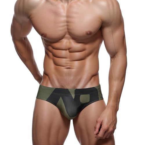 Evankin Men's Brief Underwear Swimsuit Low Rise Sexy Swimwear Pants U Convex Pouch Swimming Bikini Printed Shorts Beach4