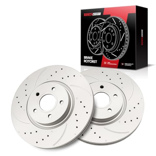 Torchbeam Front Brake Rotors | Brake Kit for 2013-2019 Ford Escape 2.0T, 2017-2019 Ford Escape 1.5T, 2013-2016 Escape 1.6T, 2014-2018 Transit Connect, Automotive Replacement Disc Brake Rotor,34349