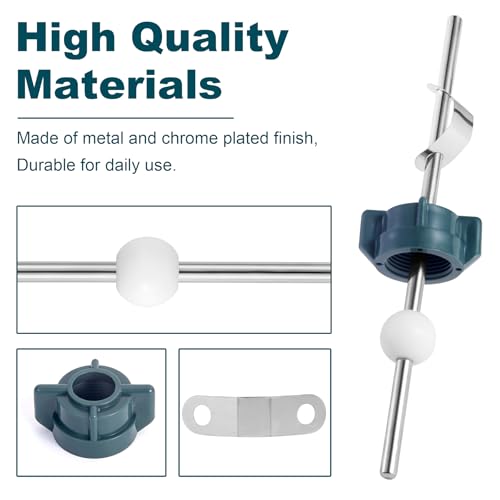 FullMayPro Lavatory Pop-Up Center Piece Assembly,Pop-Up Drain Repair Kit,Fits Most Popular Brands,Replacement for PS2673,PS469 and PSB327,Replacement Bathroom Sink Pivot Rod,18MM Ball, Chrome(1PC)