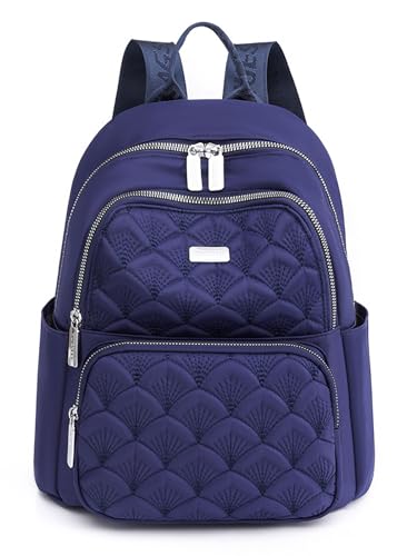 POPUCT Small Nylon Backpack Purse Fashion Lightweight Waterproof Daypack for Women(blue)