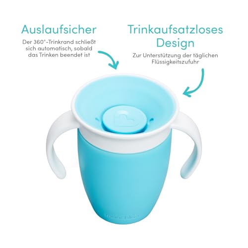 Munchkin Miracle Trinklernbecher 360 Grad, 207 ml, Blau
