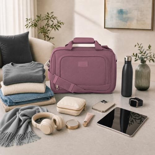 U.S. Traveler 14-Inch Rio Lightweight Softside Carry-On Tote - Personal Travel Bag for Men and Women - Mauve by U.S. Traveler - Used condition - Image 2