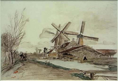 Impresión de imagen clásicas poster los molinos de Stolk Rotterdam decoraciones del hogar 60x90