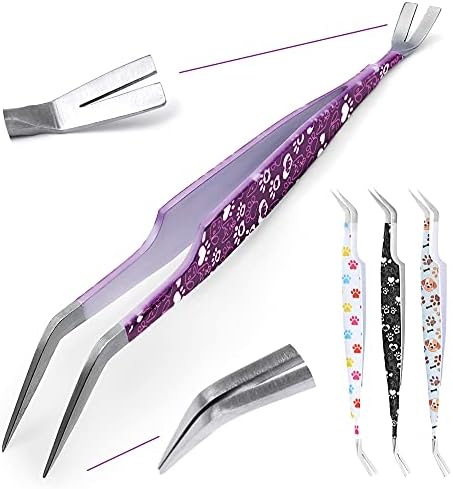 Helperfect Premium 2in1 Edelstahl Zeckenzange für Hunde und Katzen - Schonender & Effektiver Zeckenentferner - Bestehend aus Zeckenpinzette und Zeckenhaken - Perfekt für alle Haustierbesitzer