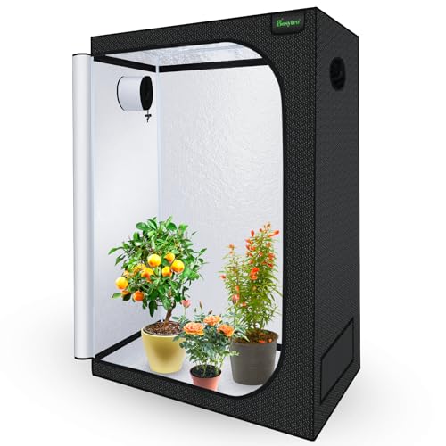 BOSYTRO Grow Tent, Tienda de Cultivo, Armarios Cultivo Interior, Carpa Hidropónica Oxford 600D de 120 x 60 x 180 CM para el...