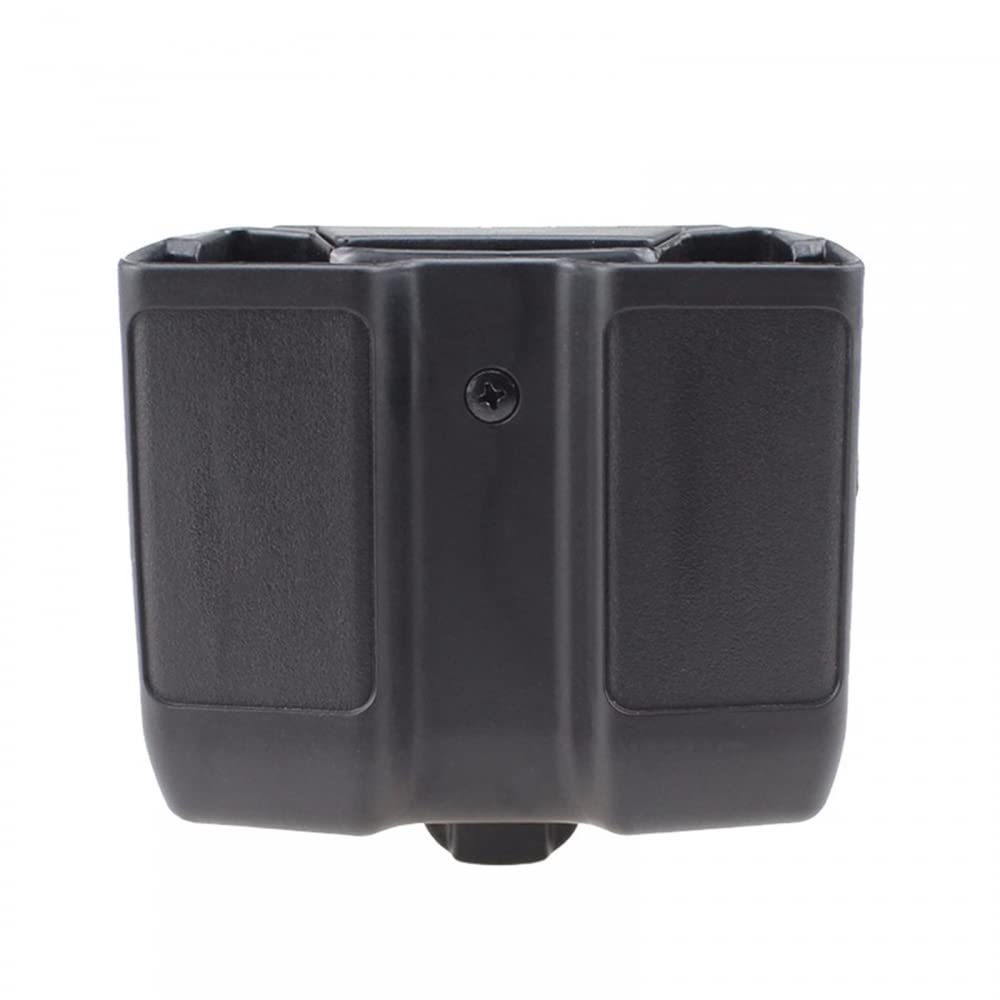 Double Magazine Pouch, Double Stack Double Mag Case Adjustable Mag Holder with Belt Loop for 1911 P226 M92 G17 Outside Waistband Carry